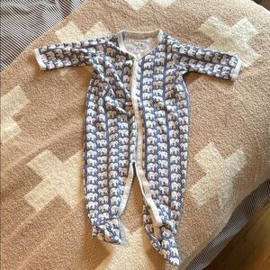 Roller Rabbit Blue and White Footie One Piece